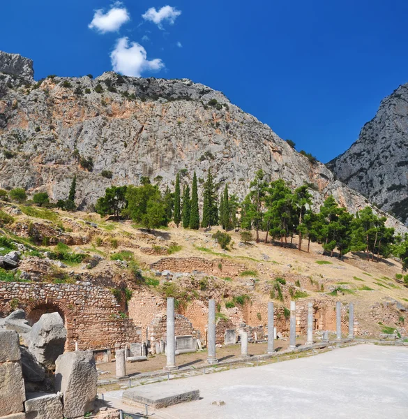 Ruínas gregas em Delphi — Fotografia de Stock