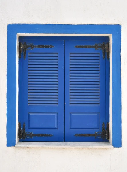 stock image Traditional window in Santorini, Greece