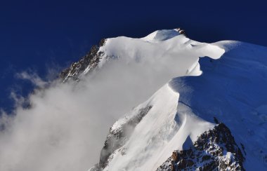 Snow cornice on Mont Blanc du Tacul clipart