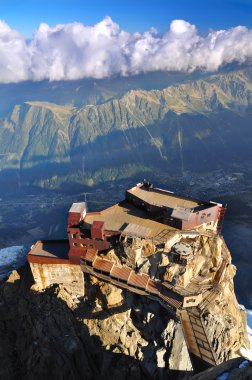 Aiguille du Midi, roof of cable car station clipart