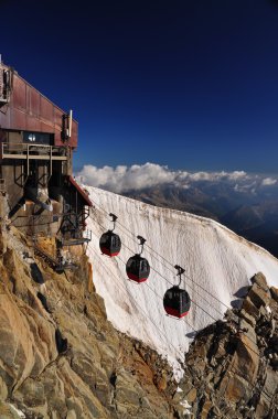 Aiguille du Midi cable car station clipart