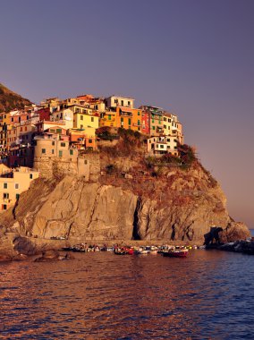 gün batımında Manarola