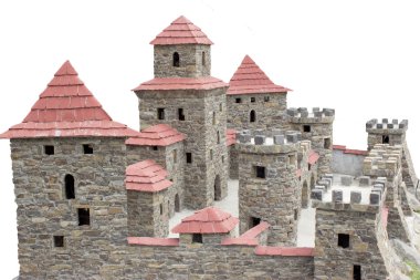 Castle with towers clipart