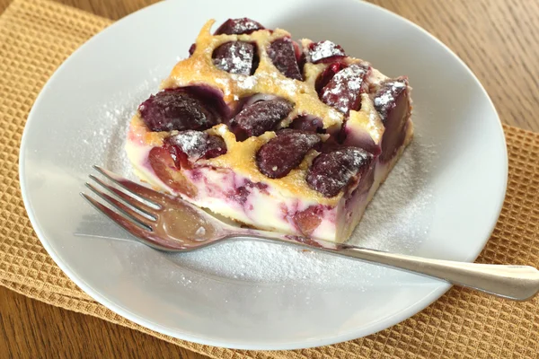 stock image Clafoutis with plums