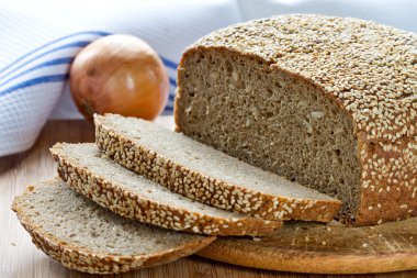 Bread with a sesame clipart