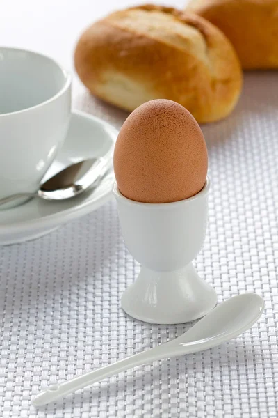 Bruin ei voor ontbijt — Stockfoto
