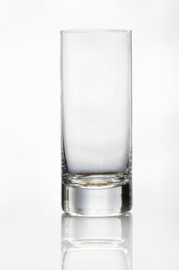 Empty glass on white background clipart