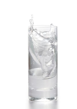 Water in glass with ice clipart