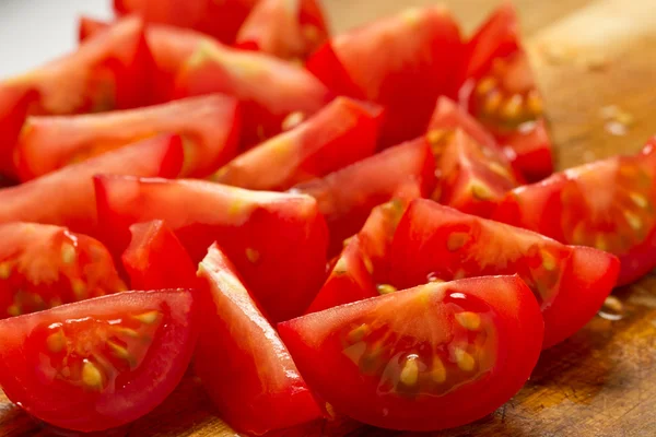 Grupo de tomates en rodajas — Foto de Stock