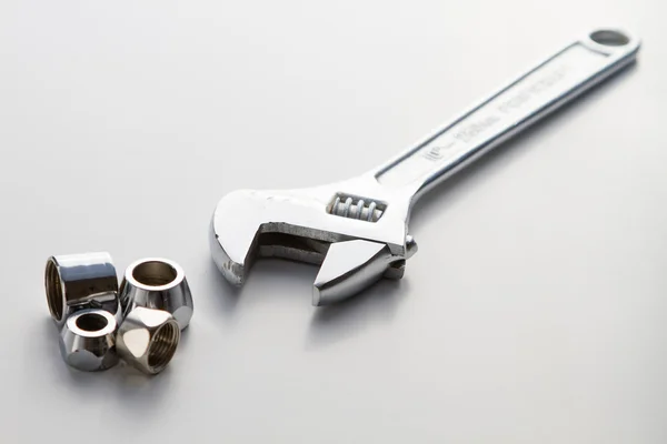 Justerbar käppar (monkey wrench) — Stockfoto