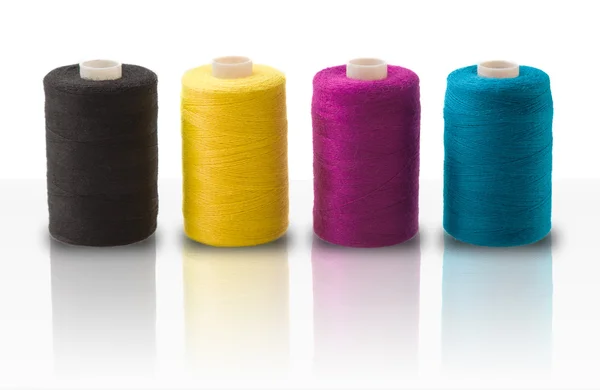 stock image Reel of colored cotton