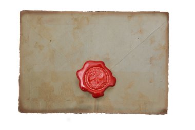 Antica busta con sigillo ceralacca
