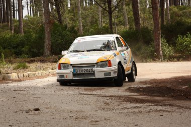 Marinha grande, Portekiz - 14 Nisan: nuno martins açık Şampiyonası marinha Grande, 14 Nisan 2012 tarihinde Portekiz üzerinde entegre bir opel kadett ralli vidreiro 2012, sırasında sürücüler.