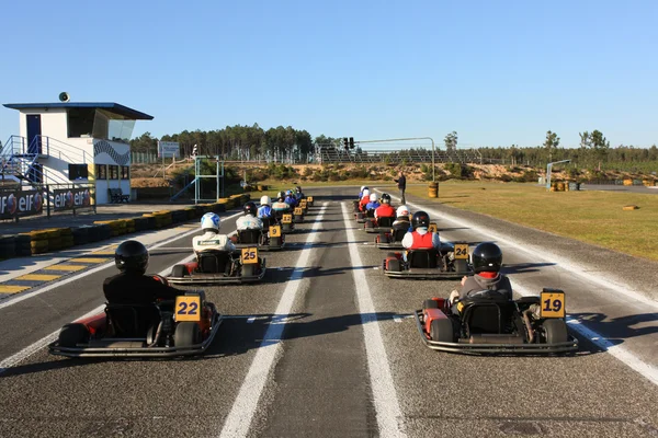 Ir a grade de corrida de karts — Fotografia de Stock