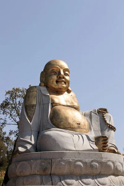 Gülümseme bronz Buda — Stok fotoğraf