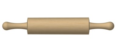 Vector Illustration of a rolling pin clipart