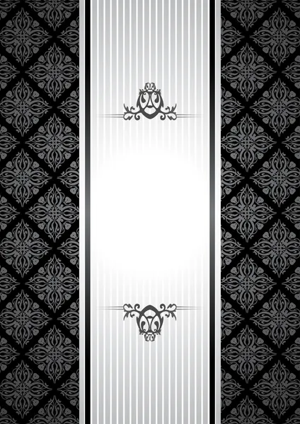 Vector black and white vintage background — Stock Vector