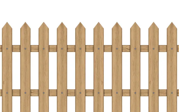 Vector illustration of wooden fence — Stock Vector