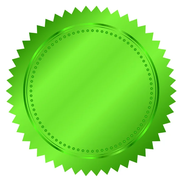 Vector illustration of green seal — Stock Vector