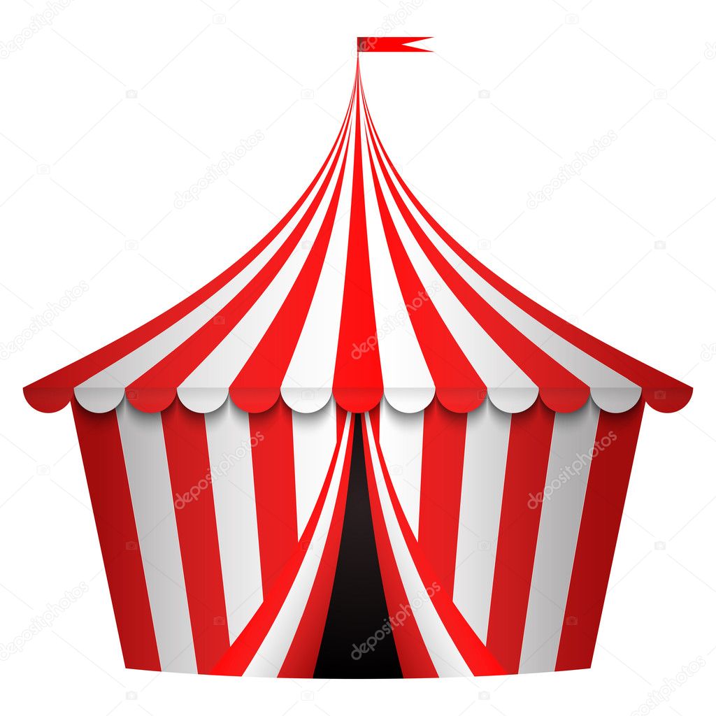 Vector illustration of circus tent