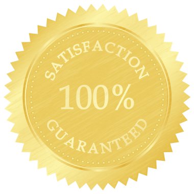 Vector illustration of gold guarantee stamp clipart