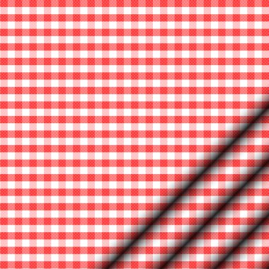 vektör çizim kırmızı masa örtüsü