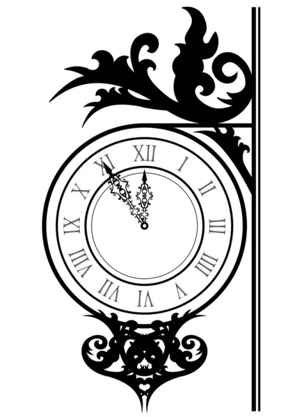 Ilustración vectorial del reloj de calle — Archivo Imágenes Vectoriales