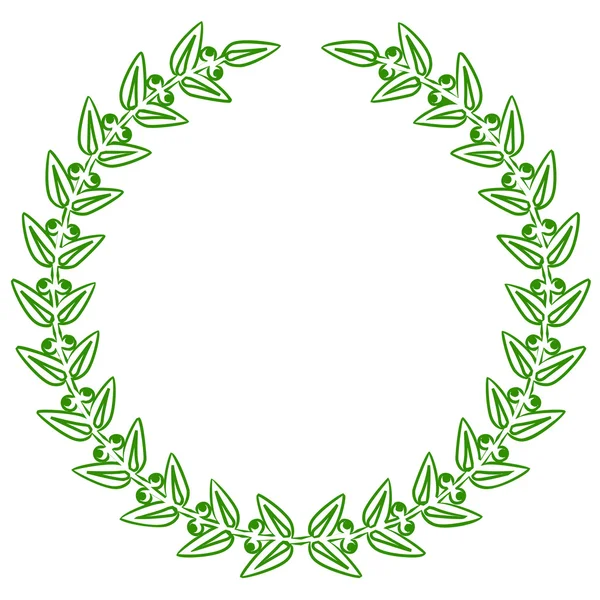 Vectorillustratie van groene lauweren — Stockvector
