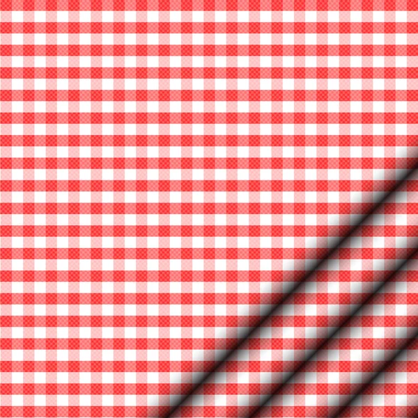 Ilustração vetorial da toalha de mesa vermelha — Vetor de Stock