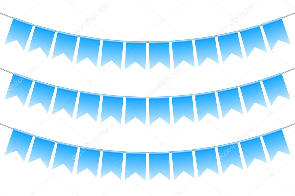 Vector illustration of blue bunting