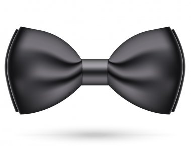 Vector illustration of black bow-tie