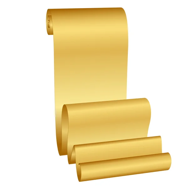 Vector illustration of gold scroll — Stock Vector