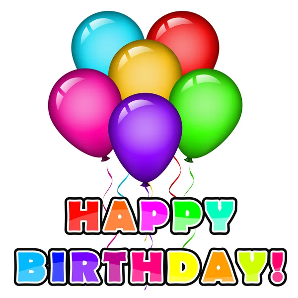 Feliz cumpleaños fondo con globos — Archivo Imágenes Vectoriales