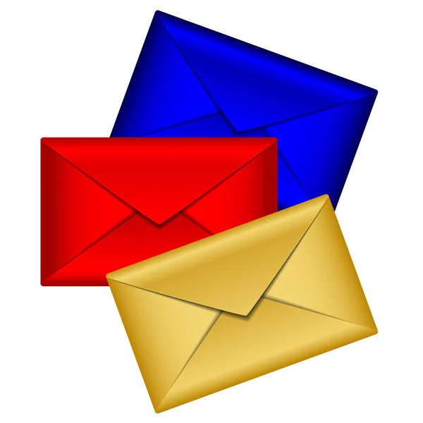 Illustration vectorielle d'enveloppes colorées — Image vectorielle