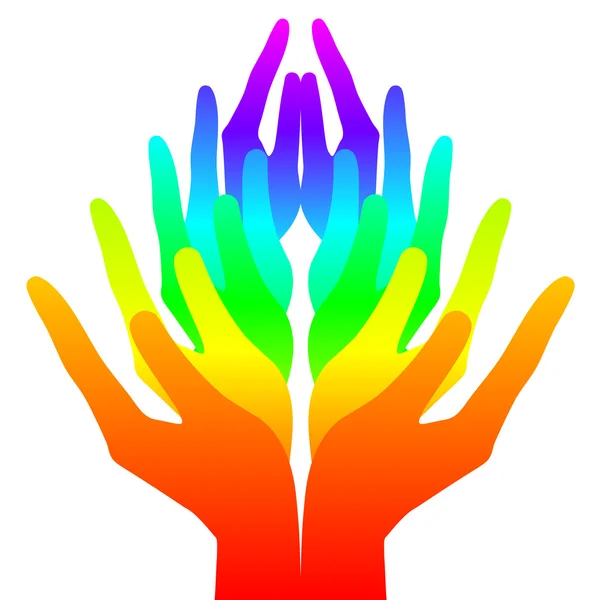 Spiritualita, mír a lásku - barevné ikony — Stockový vektor