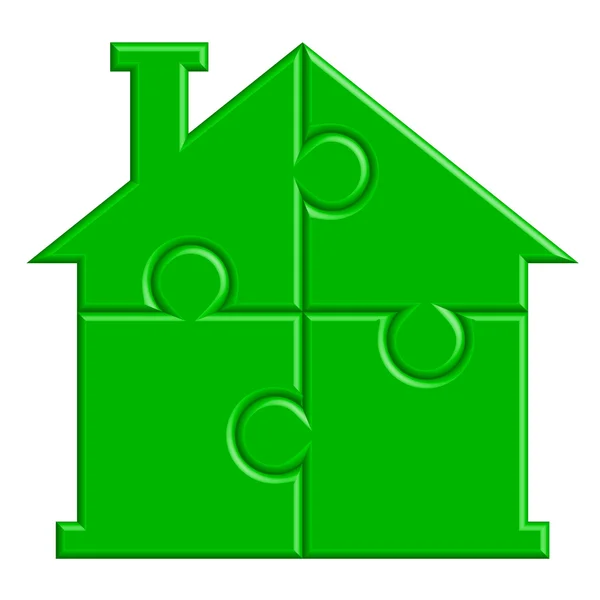 Vektor-Illustration des Hauses aus Puzzle — Stockvektor