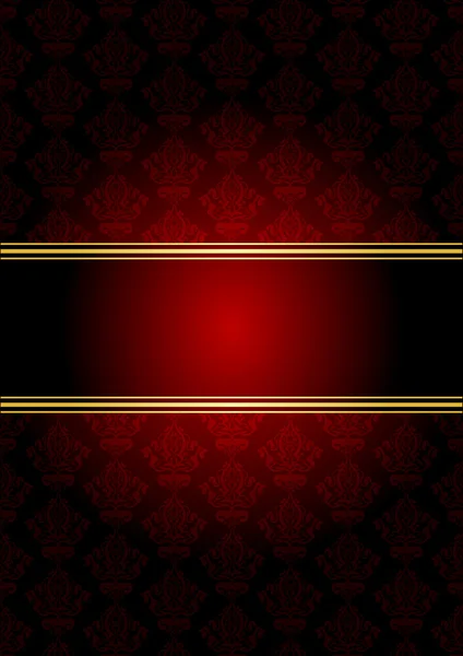 Векторні червоні і золоті шпалери — стоковий вектор
