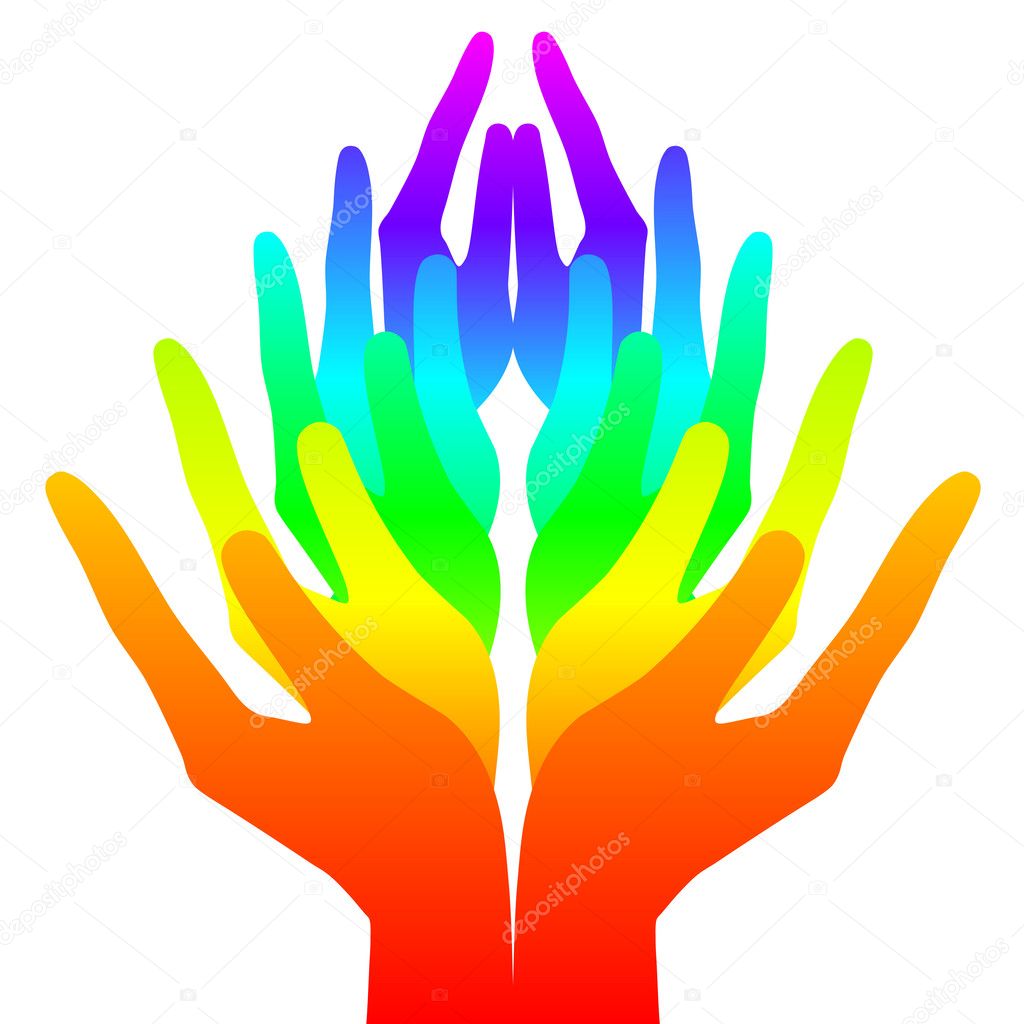 Spirituality, peace and love - colorful icon