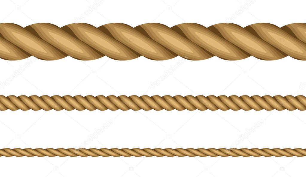 Vector illustration of ropes