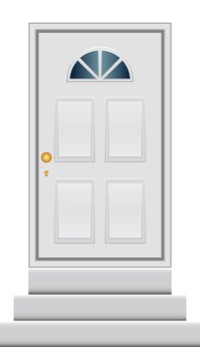 Vector illustration of door clipart