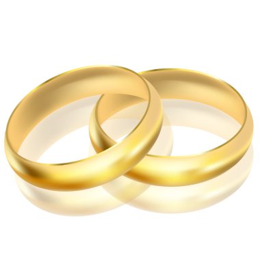 Vector illustration of gold rings clipart