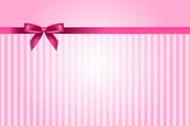 Vector pink background with bow clipart