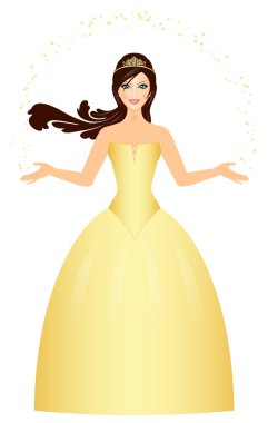 Vector illustration of beautiful Princess clipart