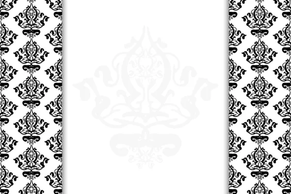 Vector black & white vintage background — Stock Vector