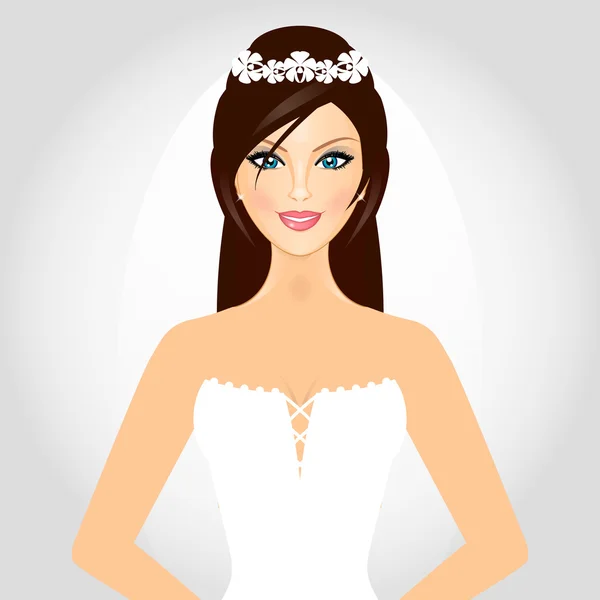 Illustration vectorielle de la mariée — Image vectorielle