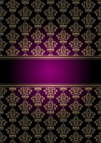 Vecteur violet et fond doré — Image vectorielle