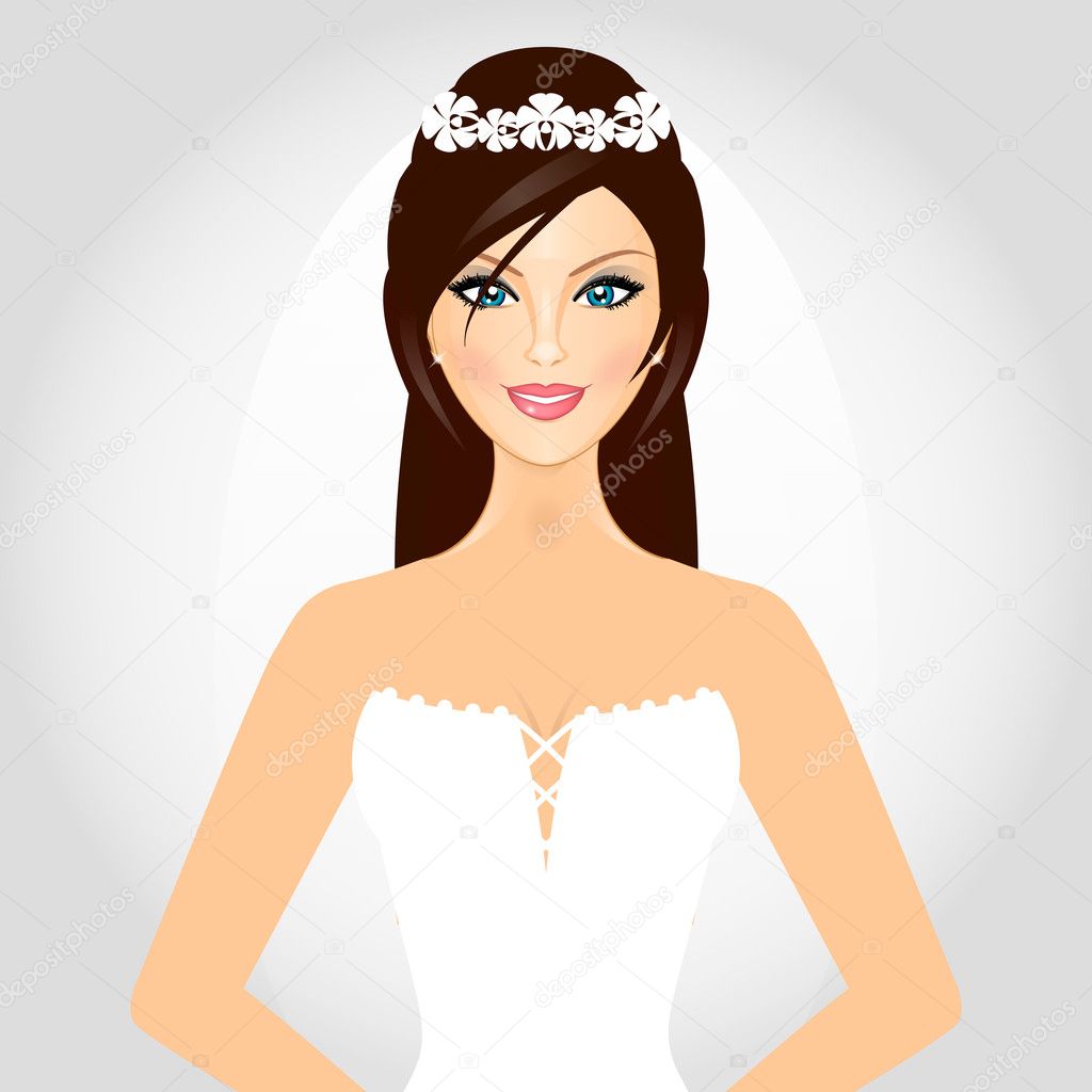 Vector illustration of bride