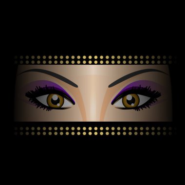 Vector illustration of eyes clipart