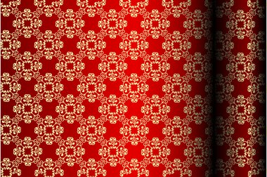 Red & gold material background clipart