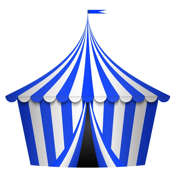 Vektor-Illustration des blauen Zirkuszelts — Stockvektor